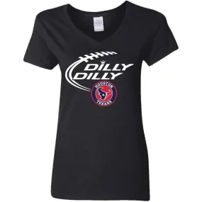 Dilly Dilly Houston Texans Nfl Football Women V-Neck T-Shirt