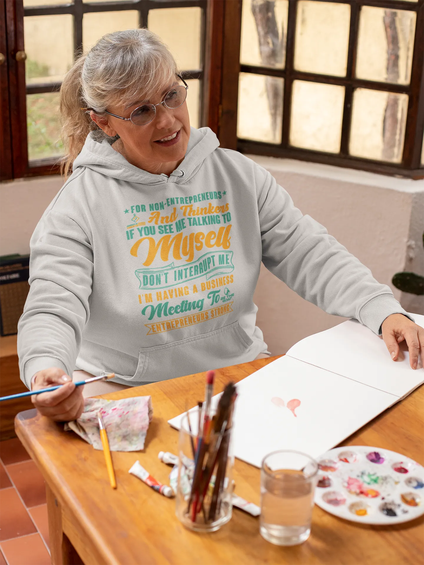 Entrepreneurs Pullover Hoodie If You See Me Talking To Myself Don't Interrupt Me Men's Women's Unisex Hoodie
