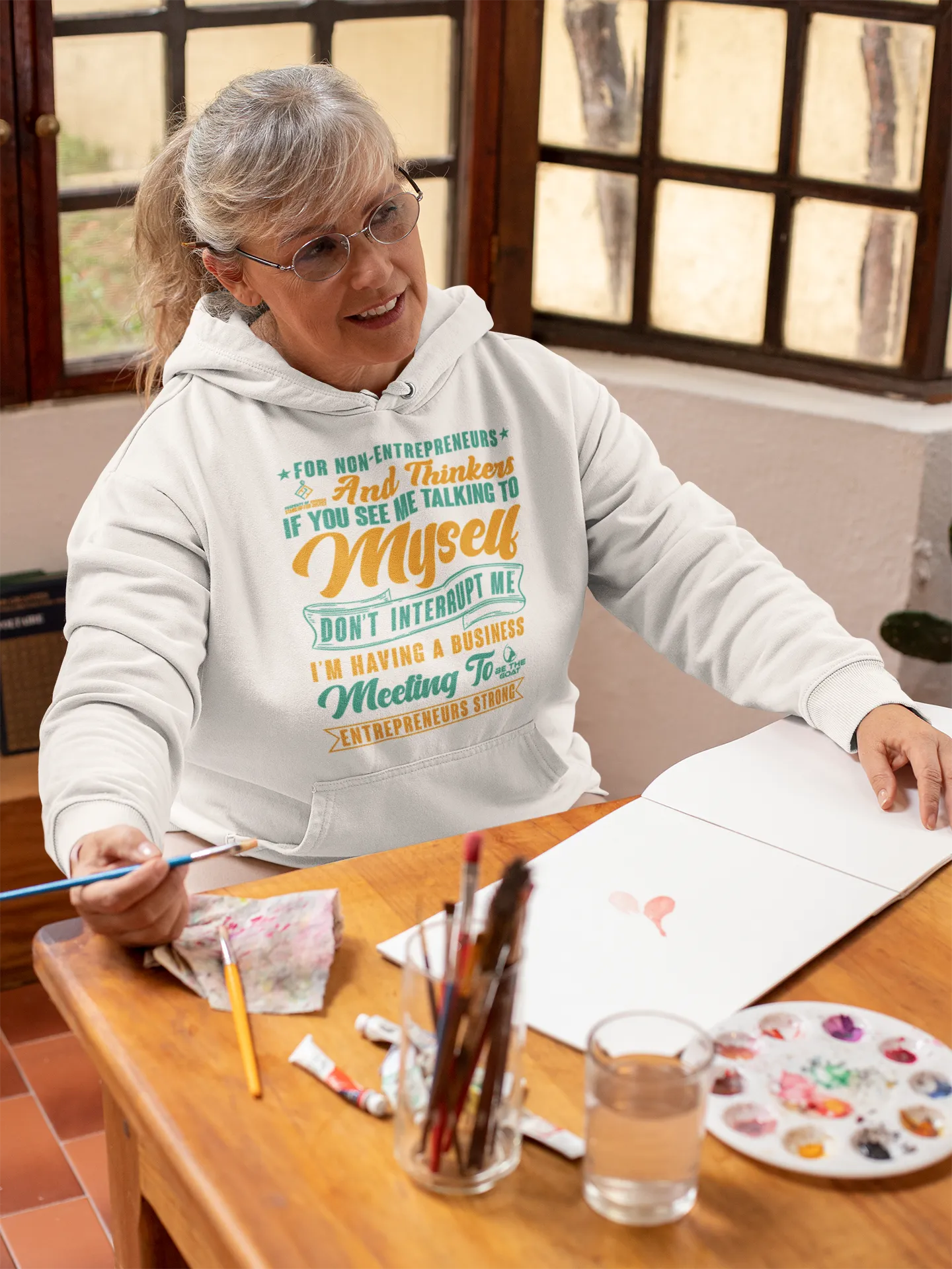 Entrepreneurs Pullover Hoodie If You See Me Talking To Myself Don't Interrupt Me Men's Women's Unisex Hoodie