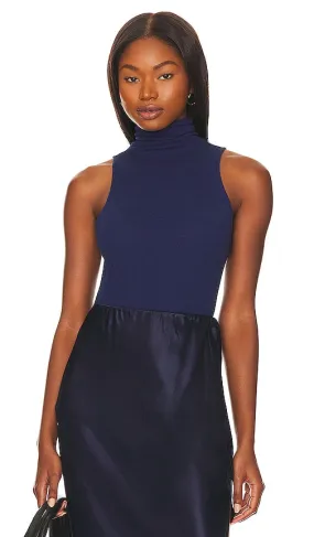Enza Costa X Revolve Cashmere Halter Turtleneck in Navy