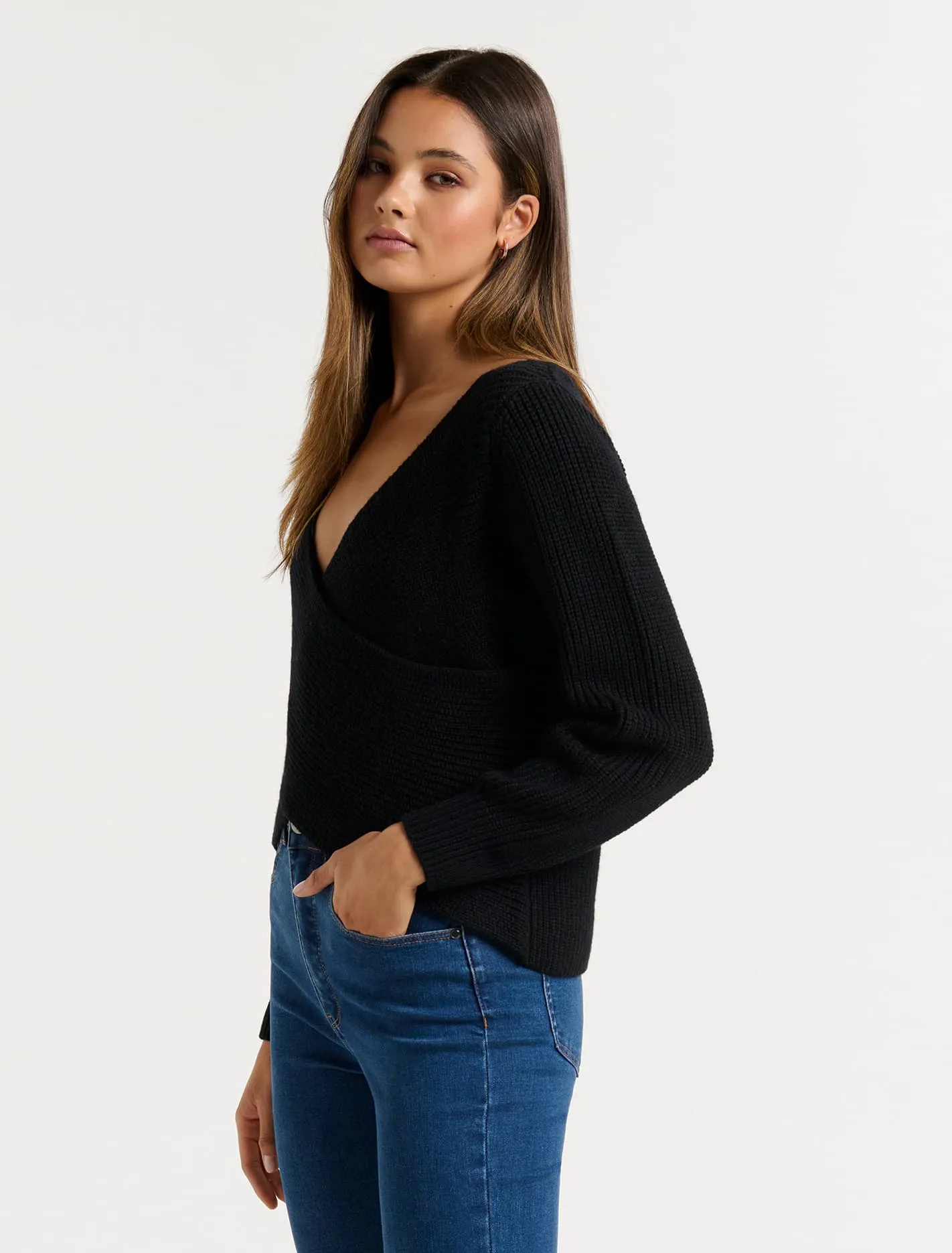 Ettie Wrap Knit Jumper