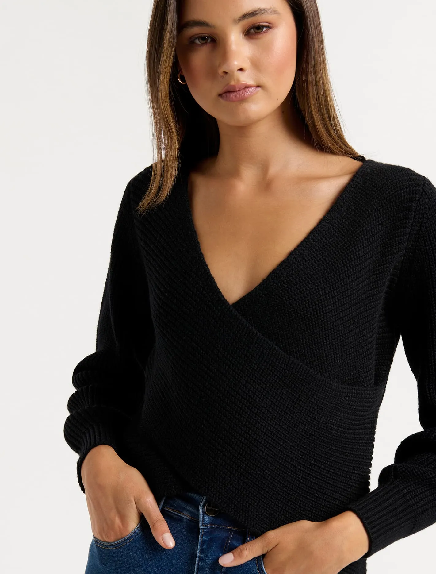 Ettie Wrap Knit Jumper
