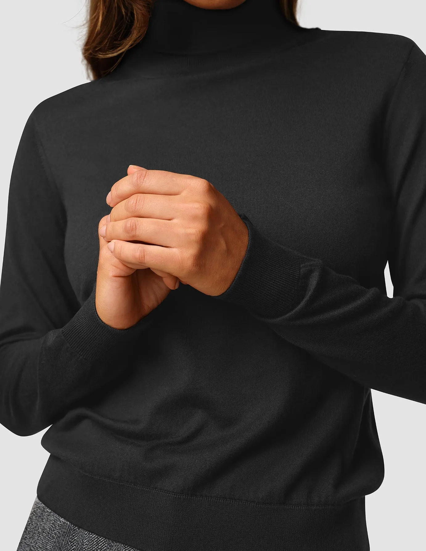 Fine Knit Turtleneck Black
