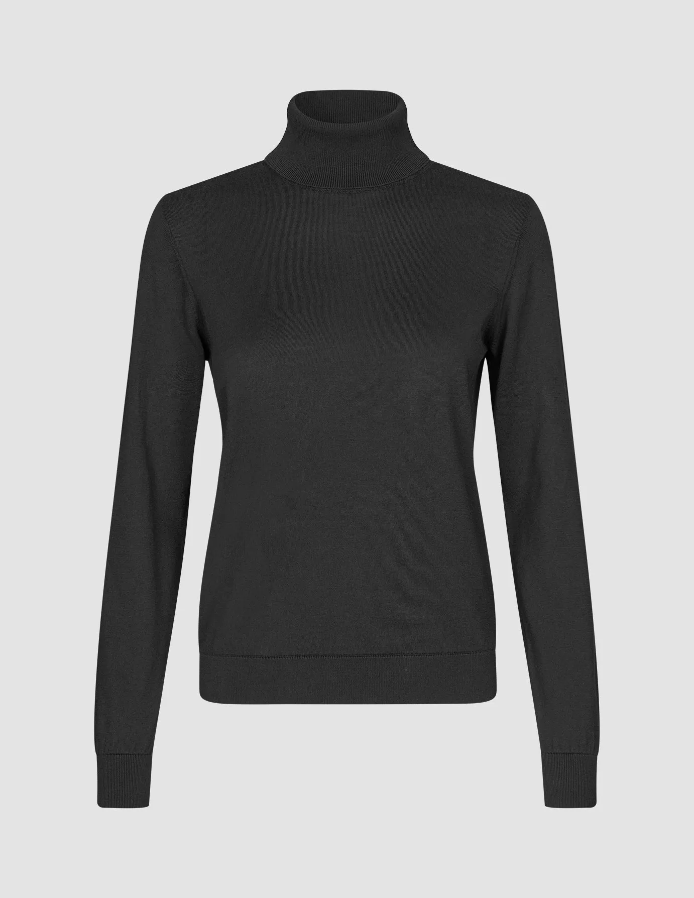 Fine Knit Turtleneck Black