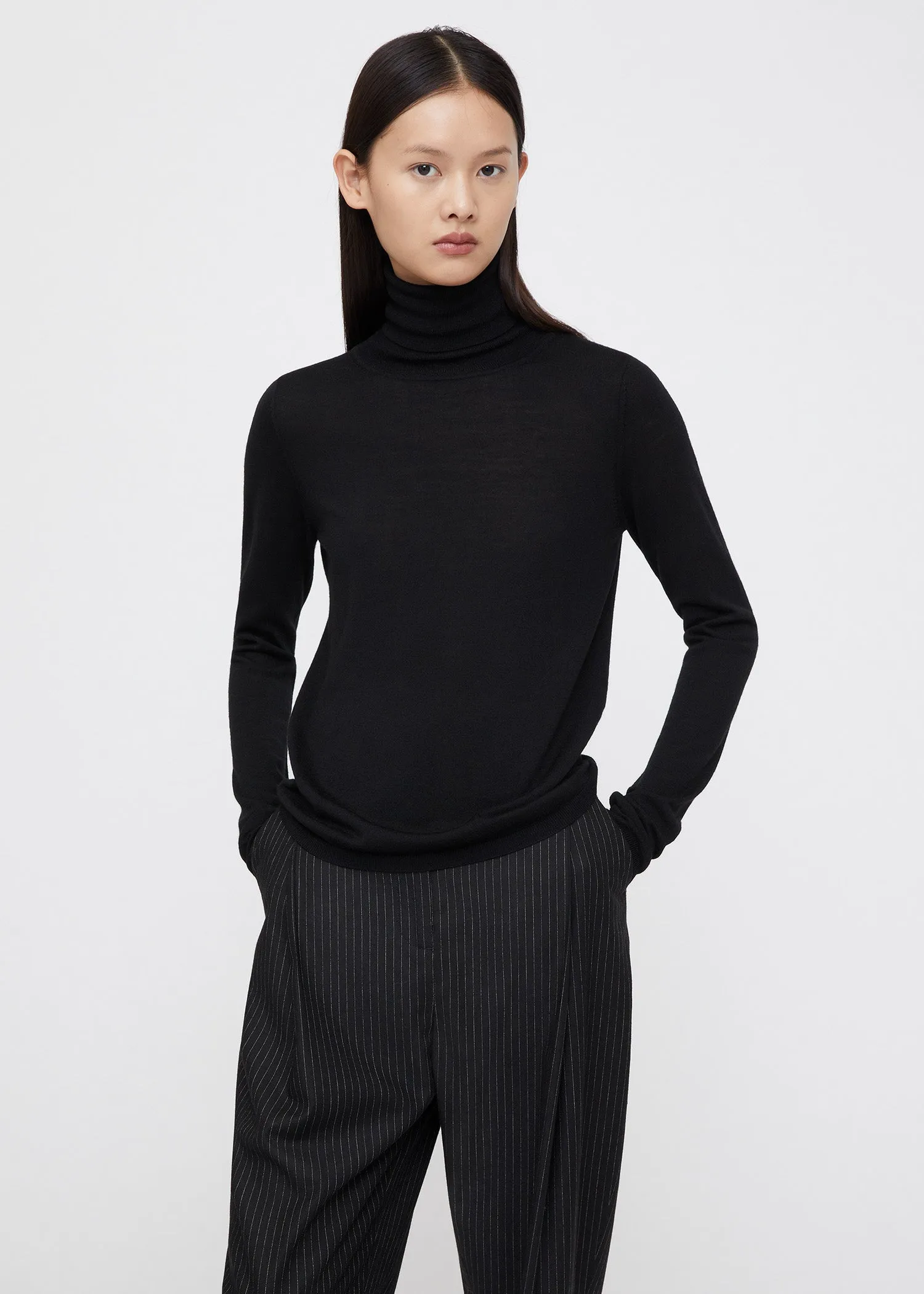 First layer turtleneck black