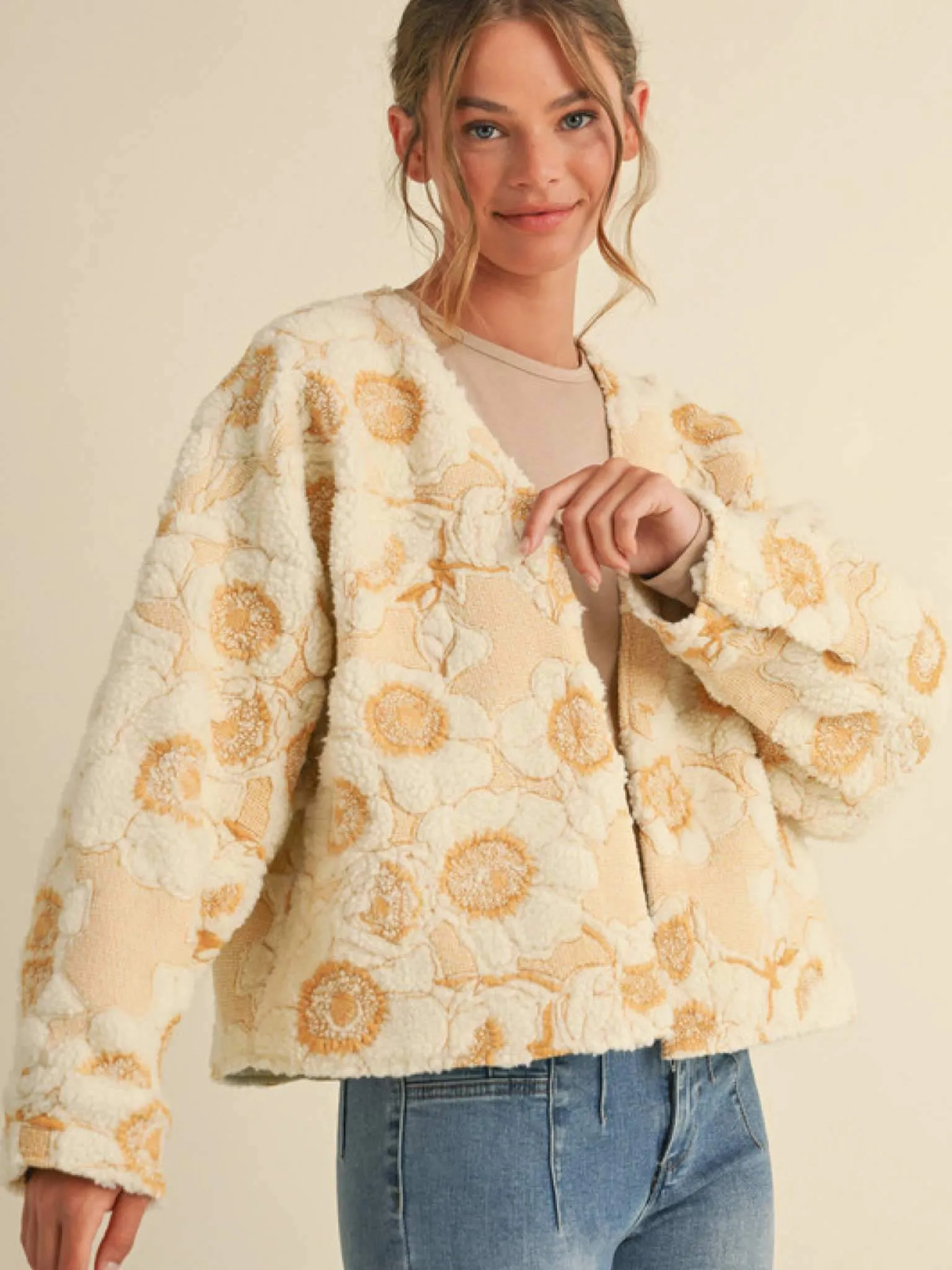 Floral Cropped Jacket