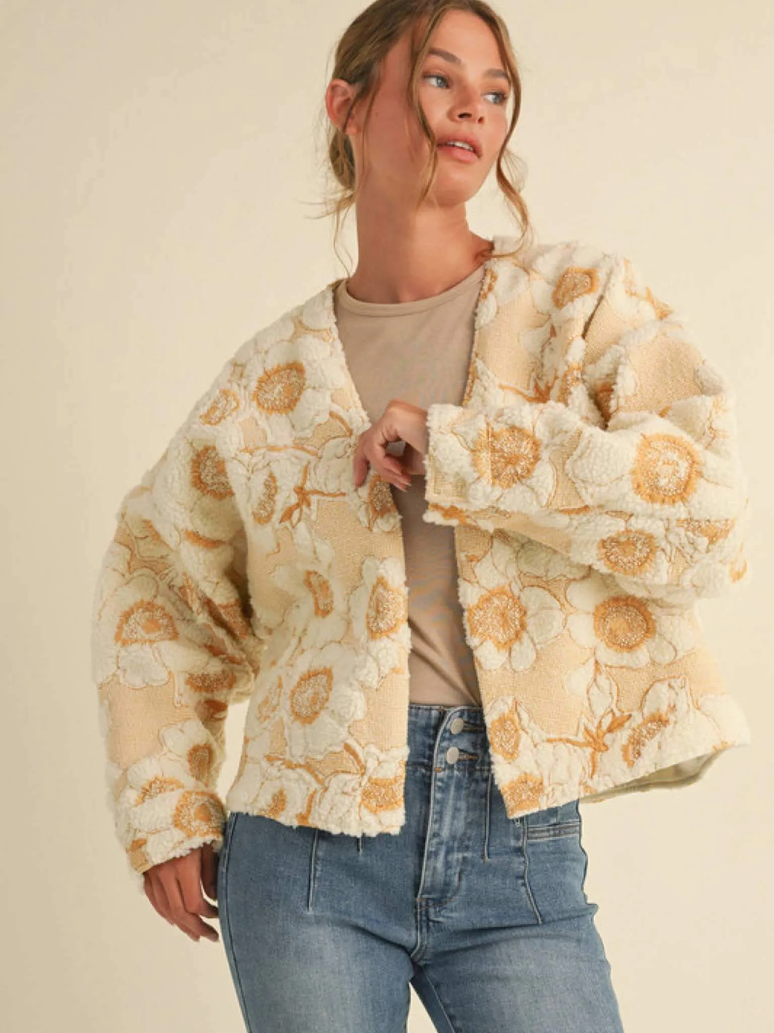 Floral Cropped Jacket