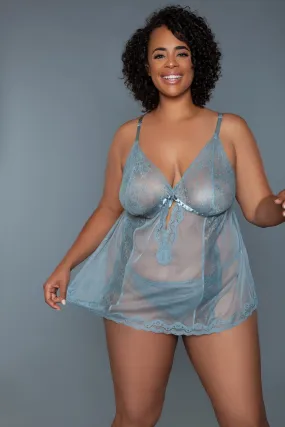 Geovan Lace Cup Babydoll Grey