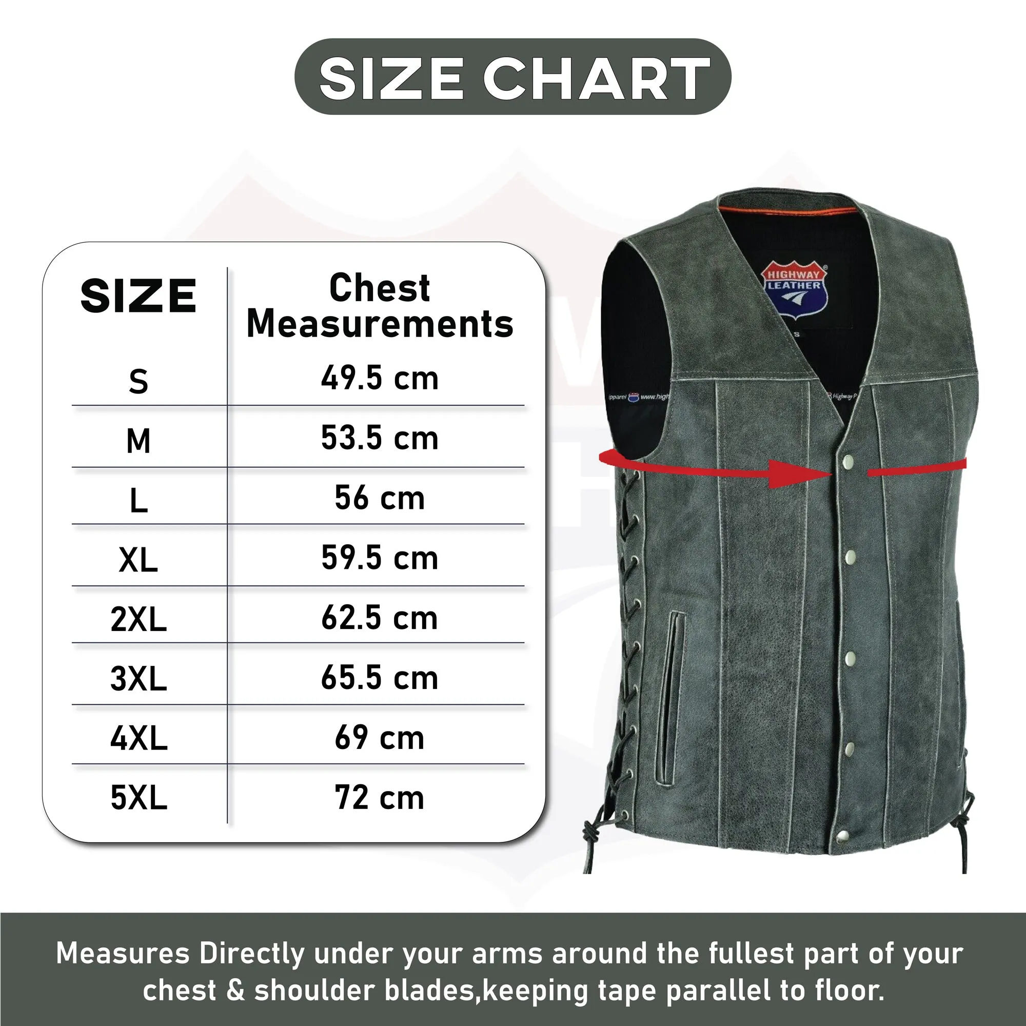 GRAY Straight bottom Gun pocket leather vest