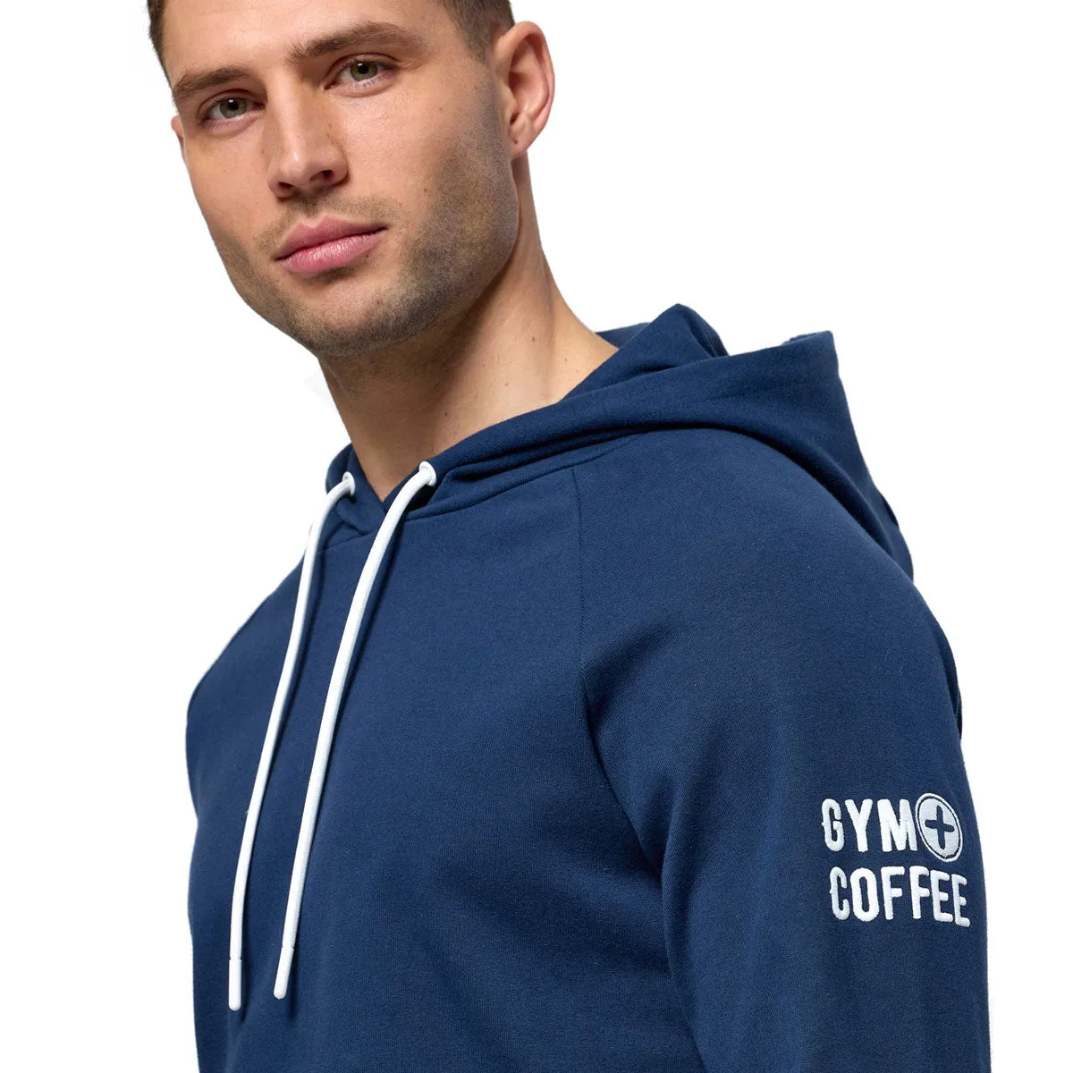 Gym Coffee Chill Hoodie - Mens - Petrol Blue