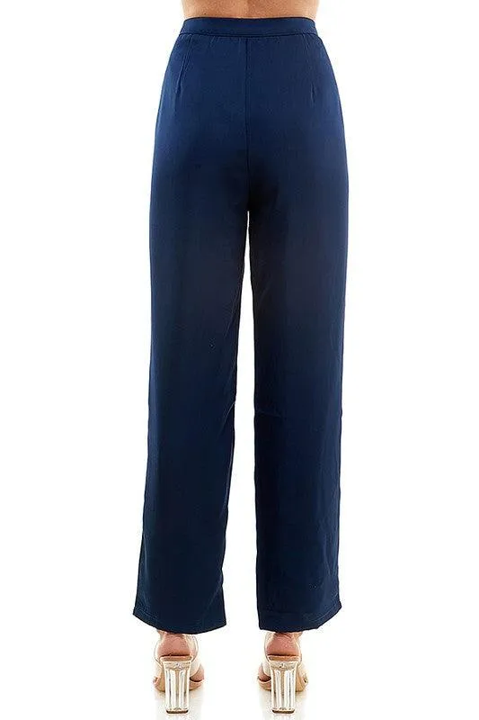high rise straight leg pants