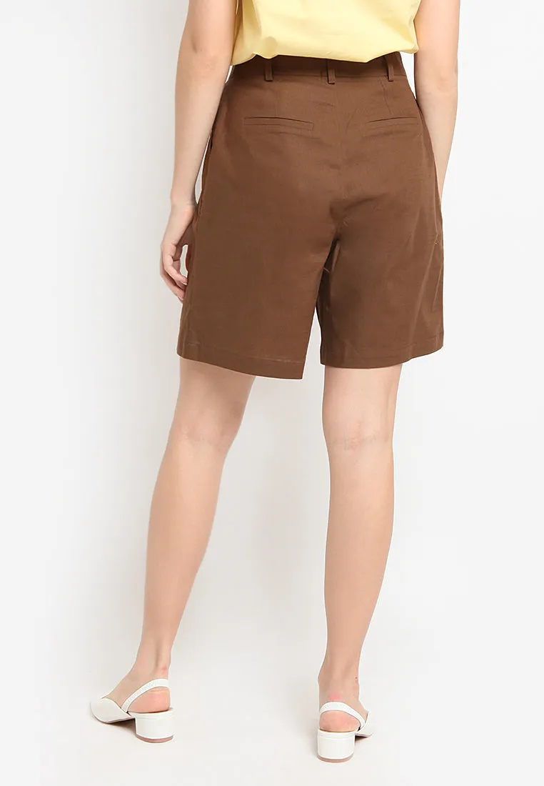 High Waist Bermuda Pants
