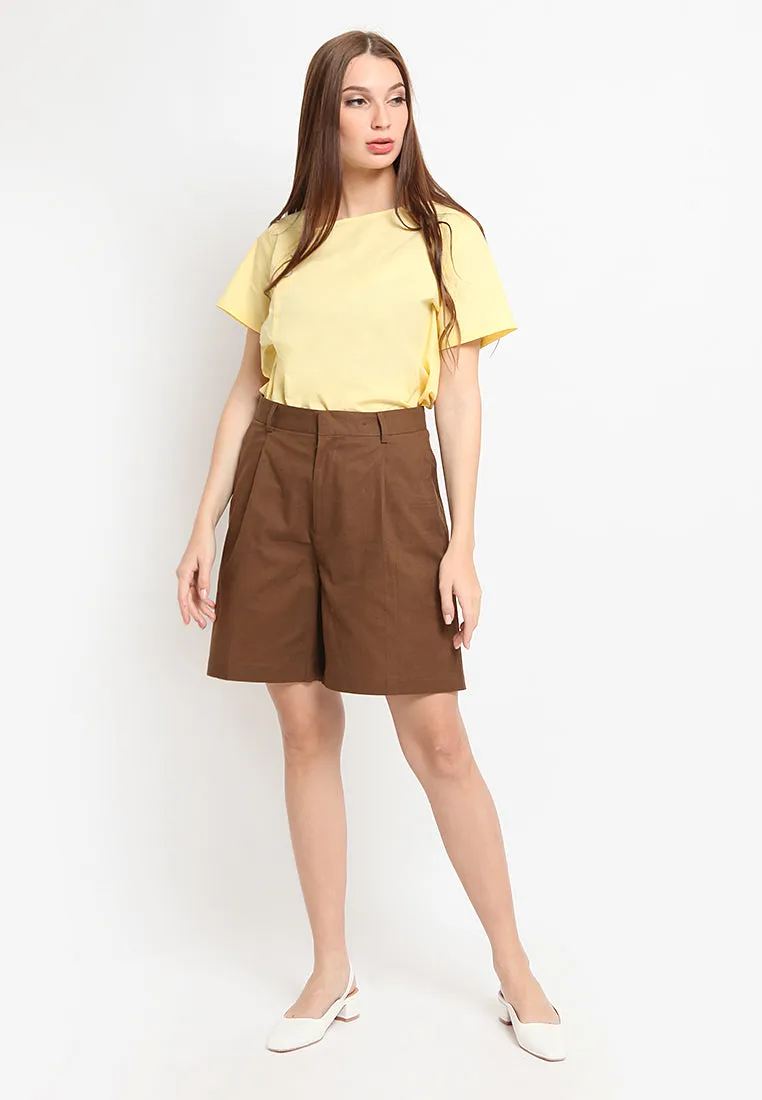 High Waist Bermuda Pants