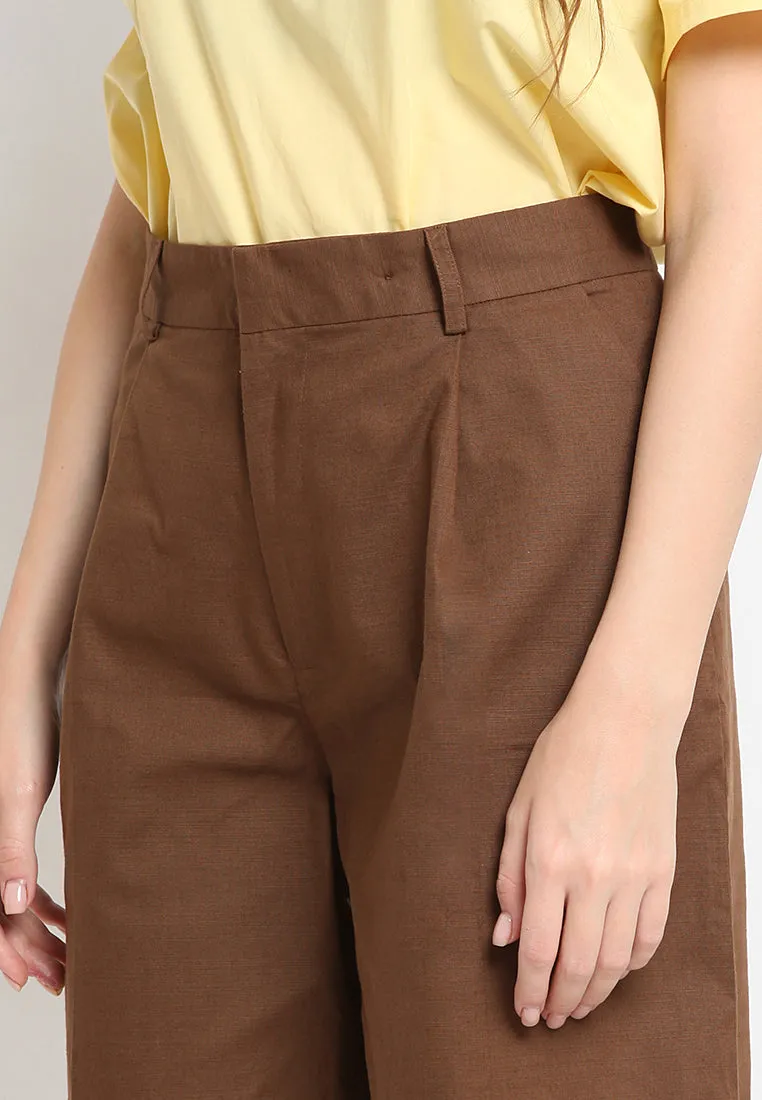 High Waist Bermuda Pants