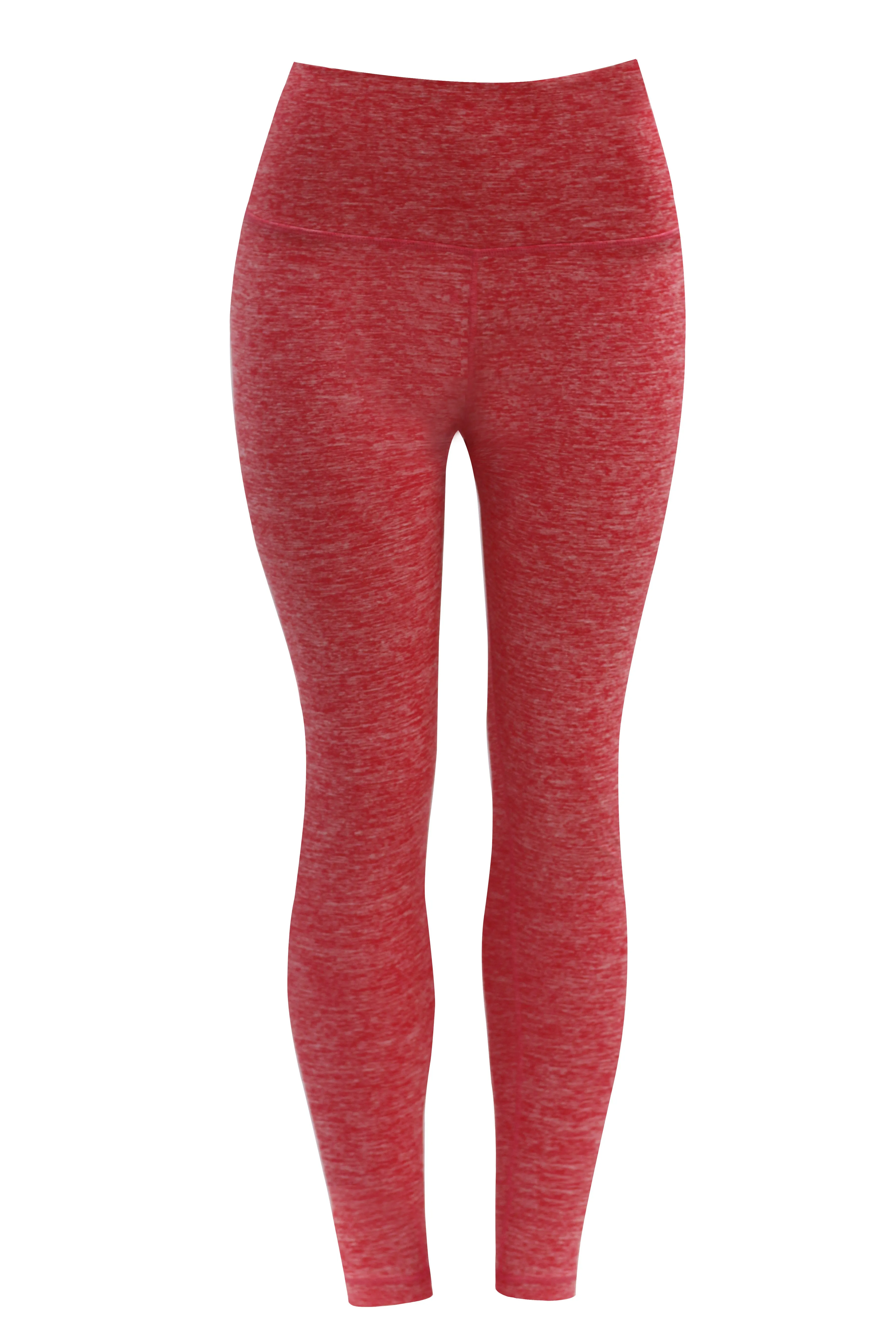 High Waist Plus Size Pants heatherred_Plus Size