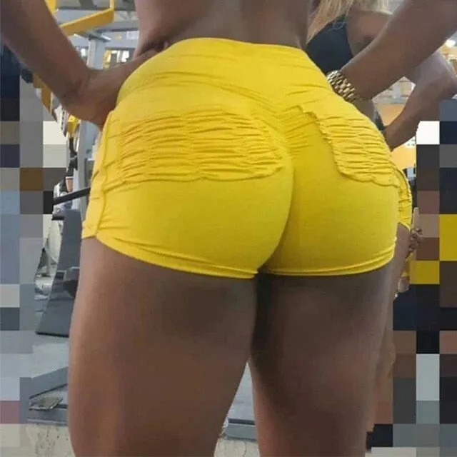 High Waist Solid Color Peach Hip Sexy Sports Pants Running Hip Tight Pants Women Fitness Jogging Gym Stretch Pocket Sports Pants