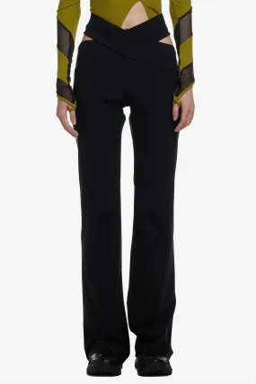 HIGH WAIST SPANDEX BELT TROUSERS