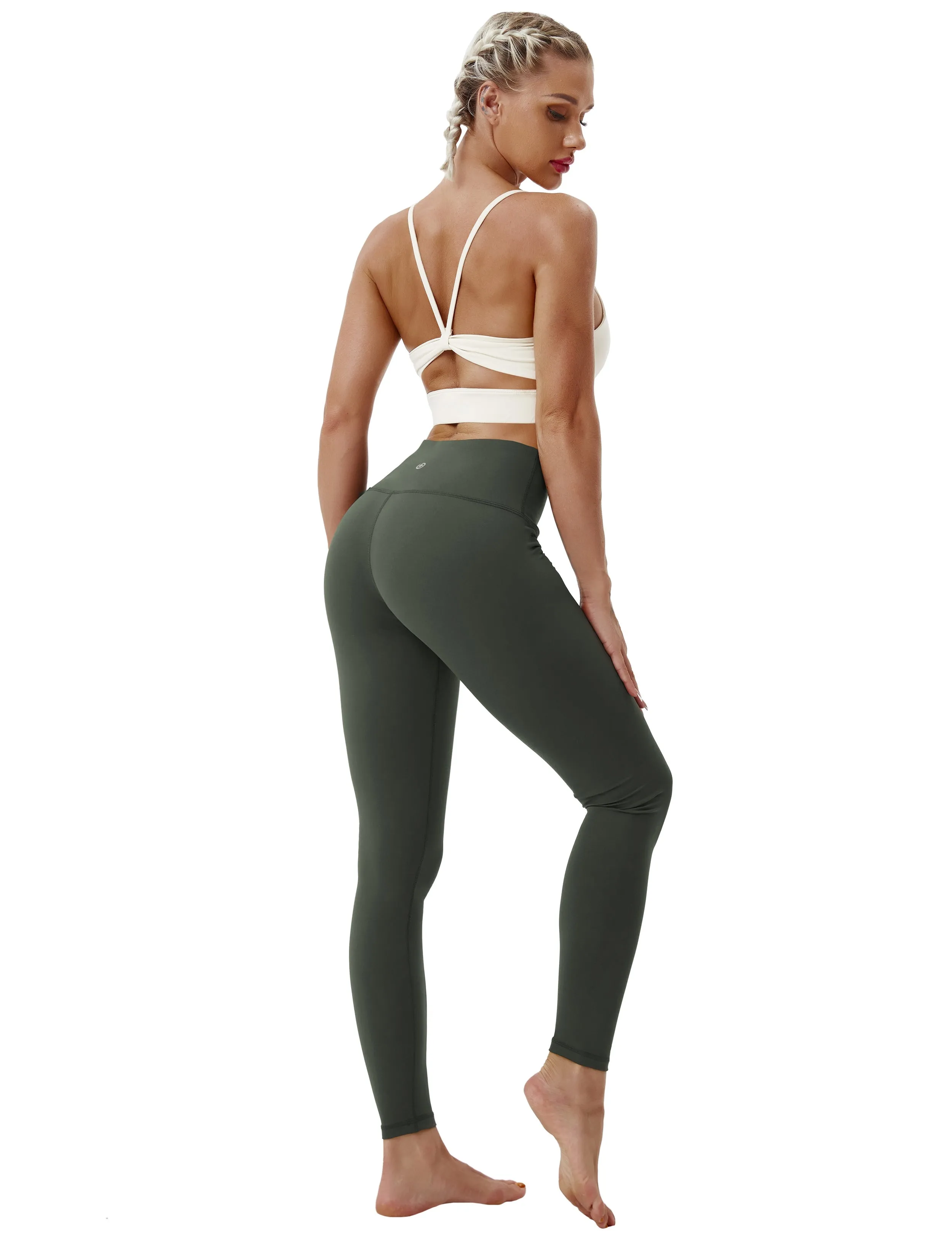 High Waist Tall Size Pants olivegray_Tall Size