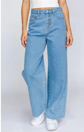 High Waist Wide Leg Denim