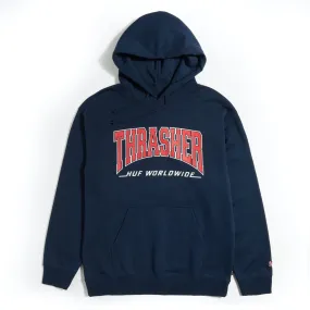 HUF X Thrasher Bayview Hoodie Navy