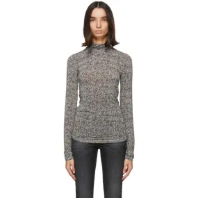 Isabel Marant Black and White Goyela Turtleneck