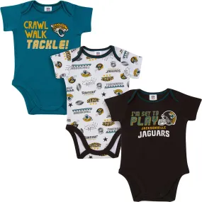 Jaguars Baby 3-Pack Short Sleeve Bodysuit