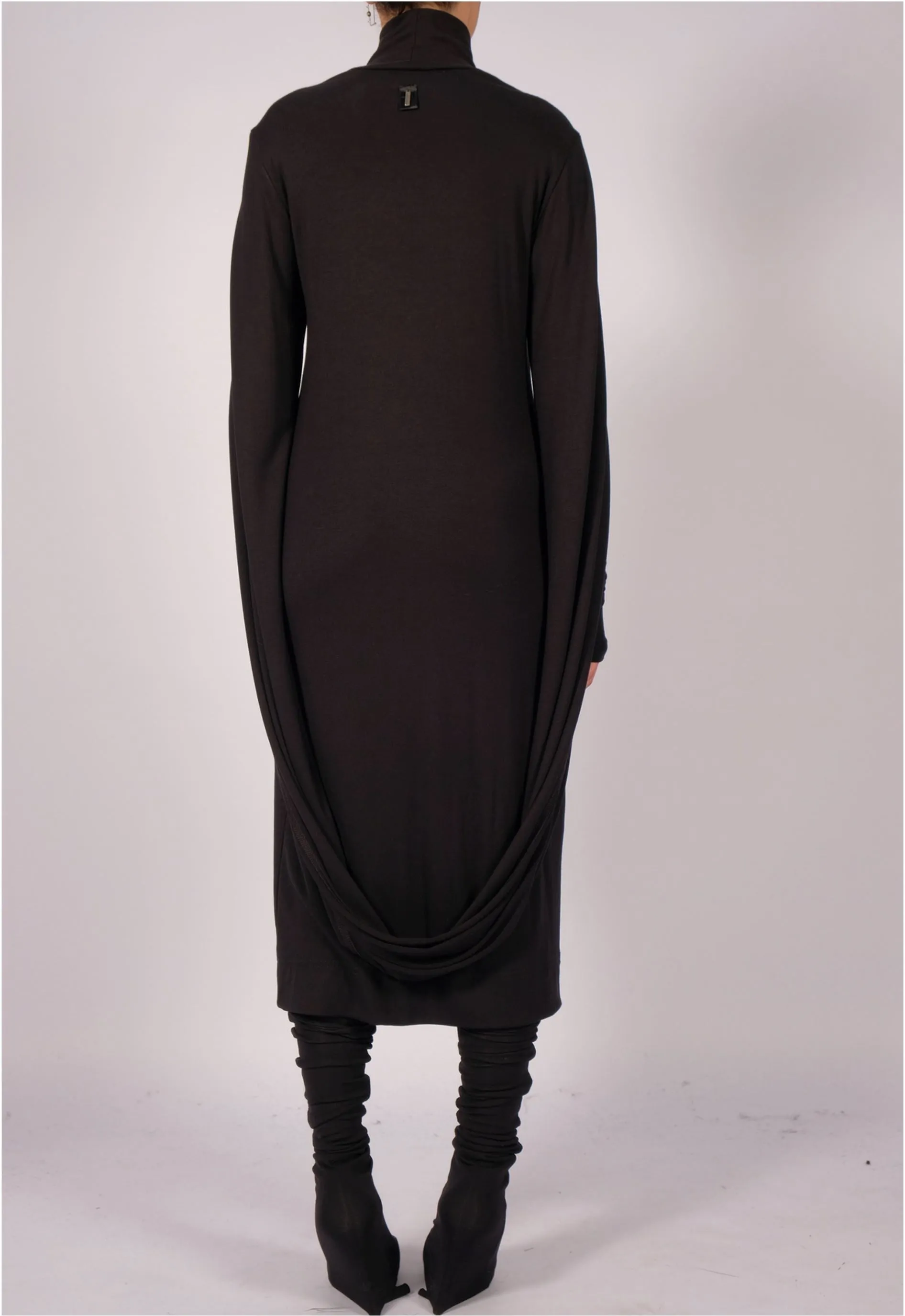 Jersey Dress Midi with Single Sleeve