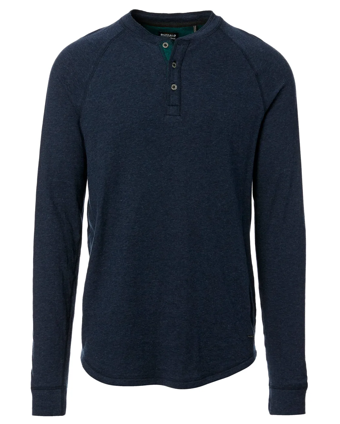 Kariver Henley Long Sleeve Henley in Midnight Blue - BM23368
