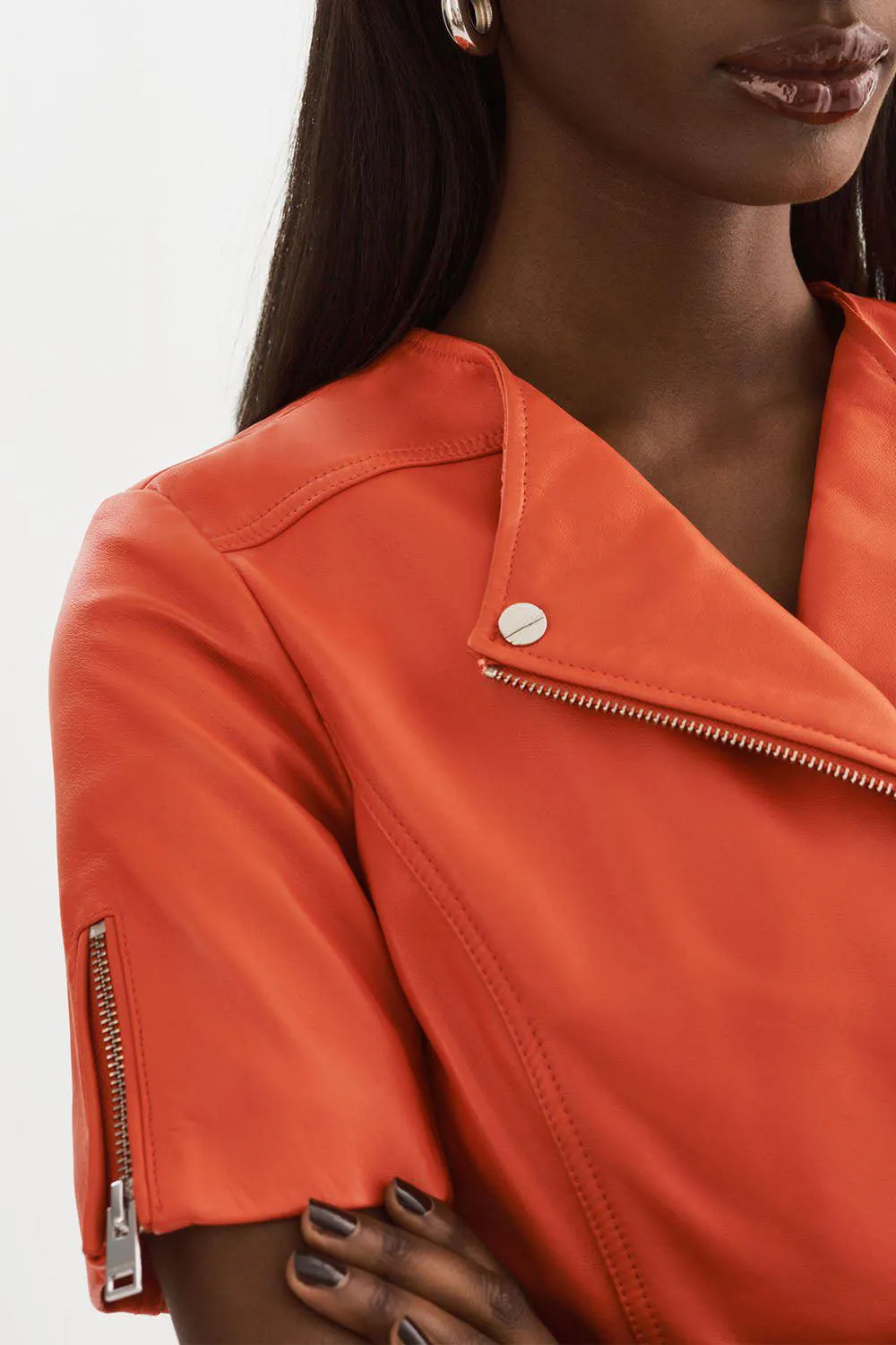 Kirsi Cropped Jacket - Spicy Orange