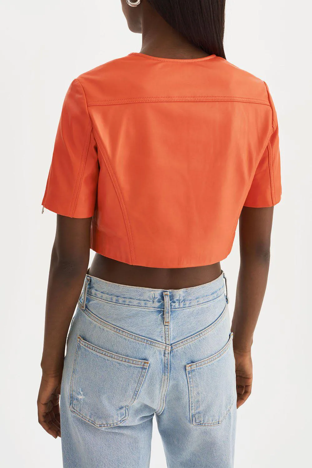 Kirsi Cropped Jacket - Spicy Orange