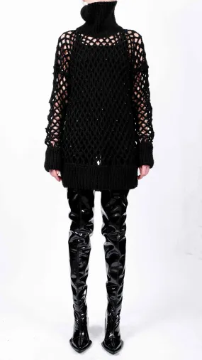 Knitted Turtleneck with Stones