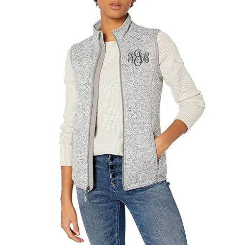Ladies Knit Sweater Vest with Monogram
