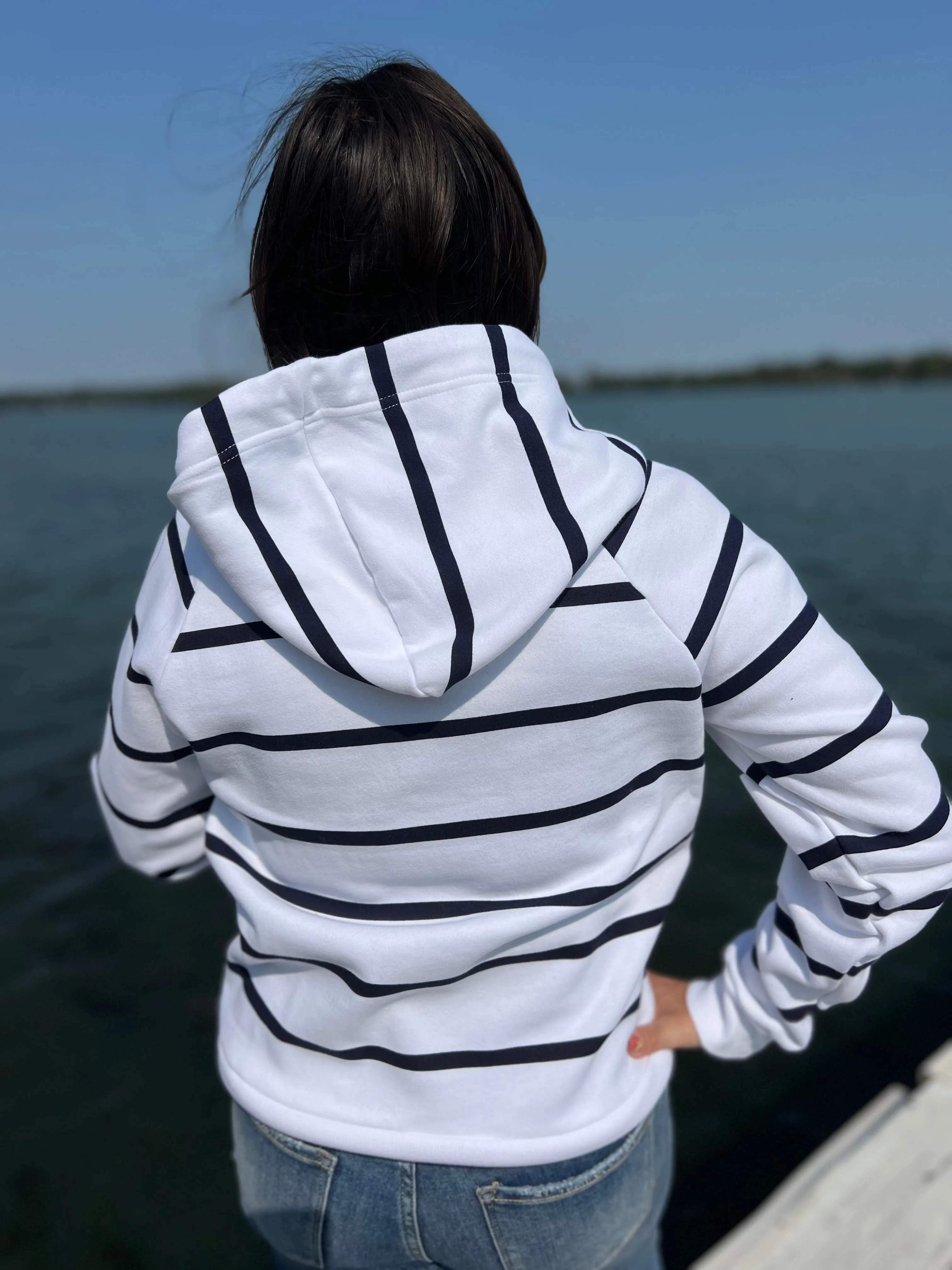 Lakegirl Fleece Striped Hoodie