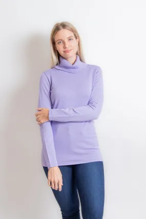 Lavender Turtleneck Top
