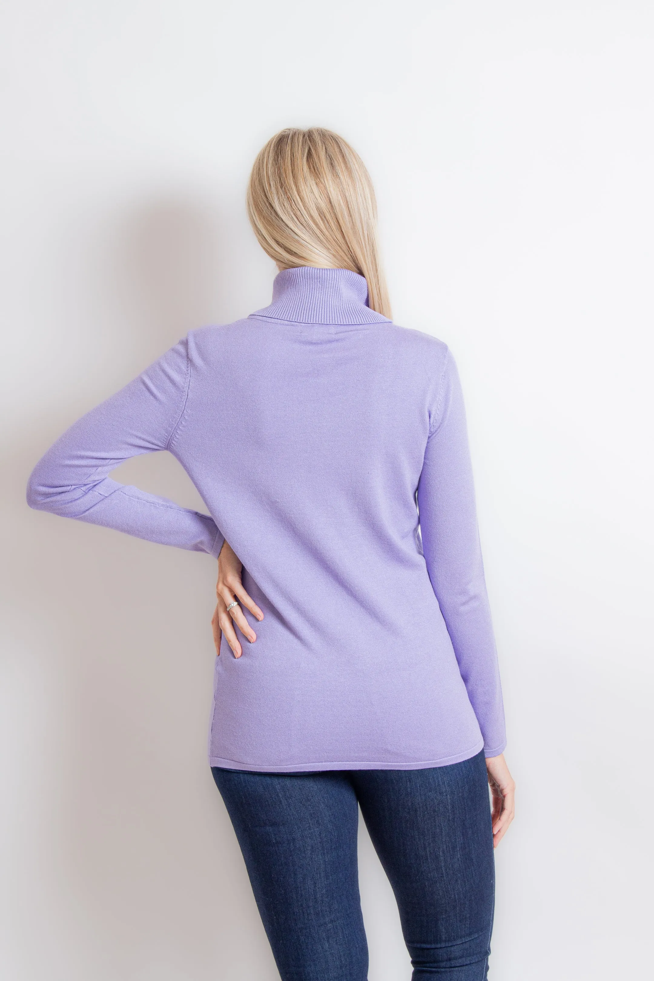 Lavender Turtleneck Top