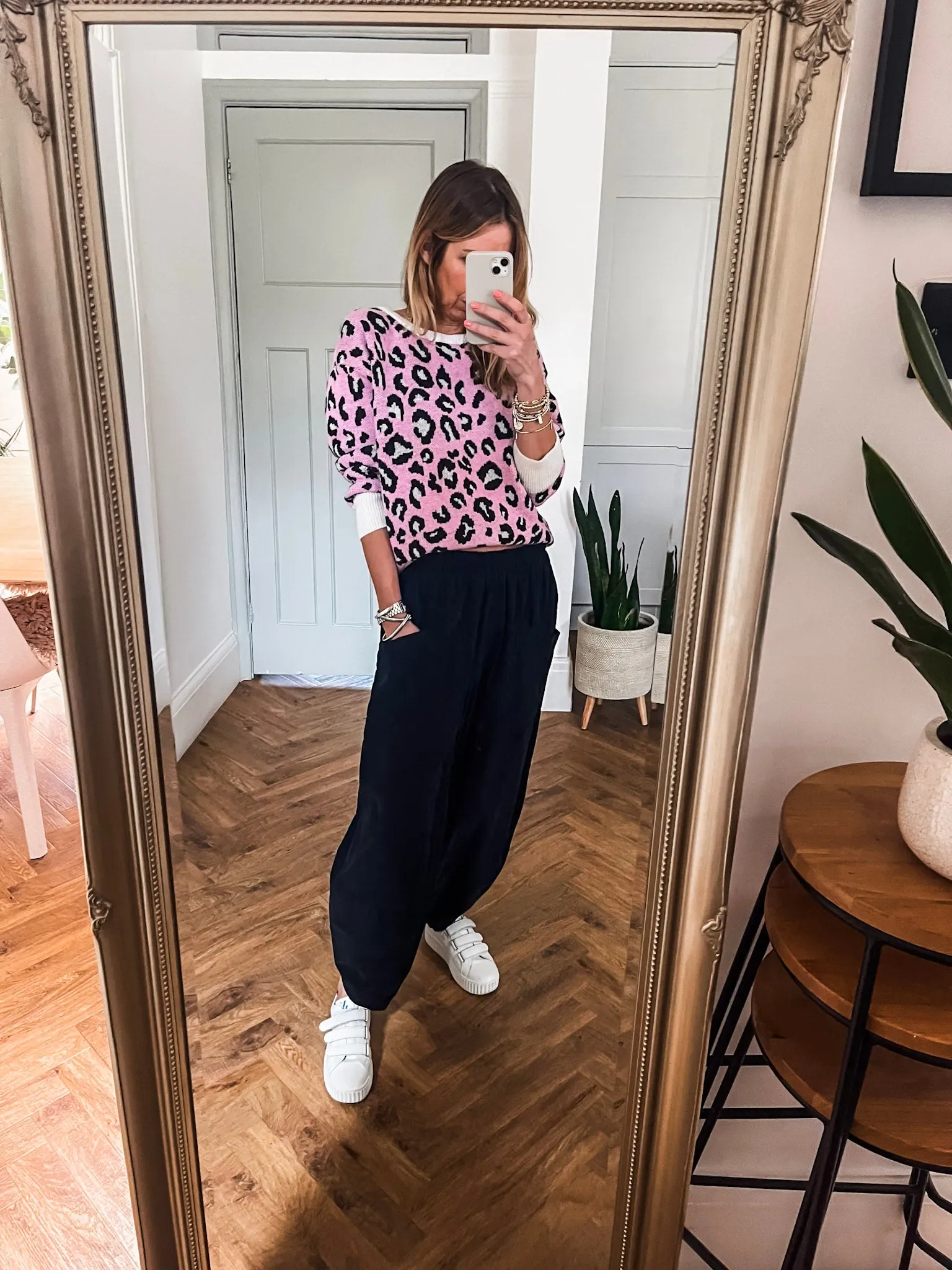 Leopard Bow Knit Jumper