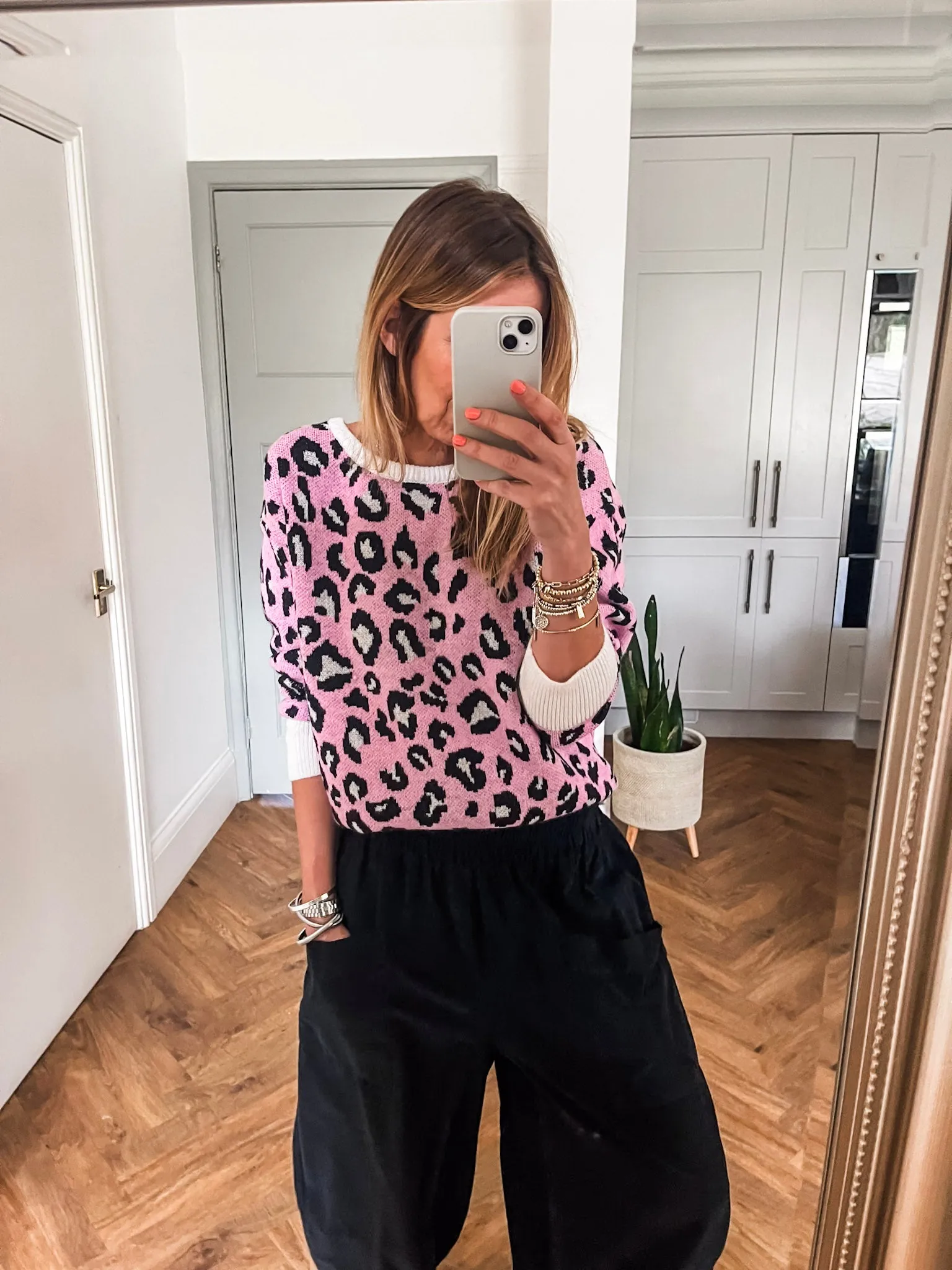 Leopard Bow Knit Jumper