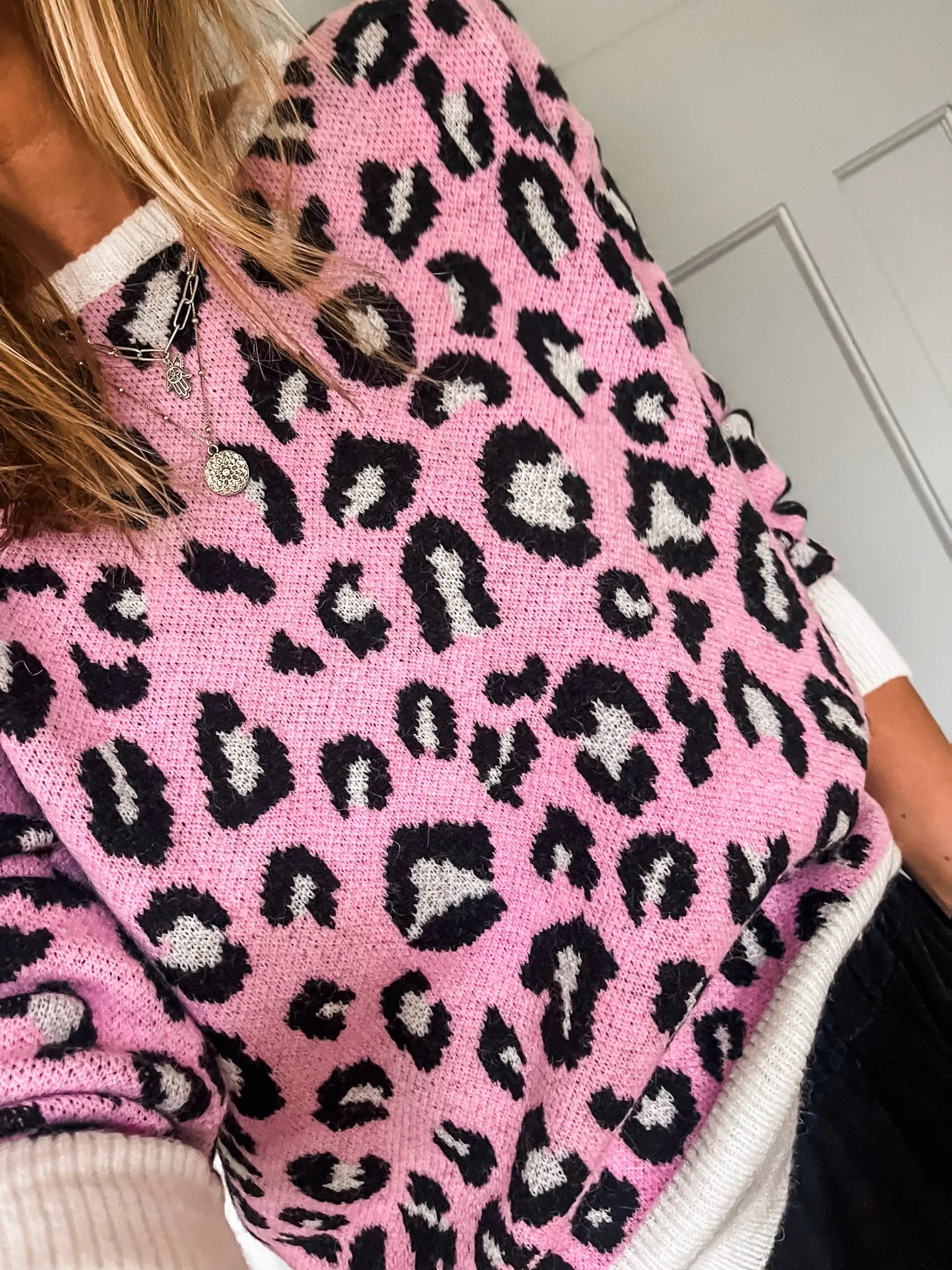 Leopard Bow Knit Jumper