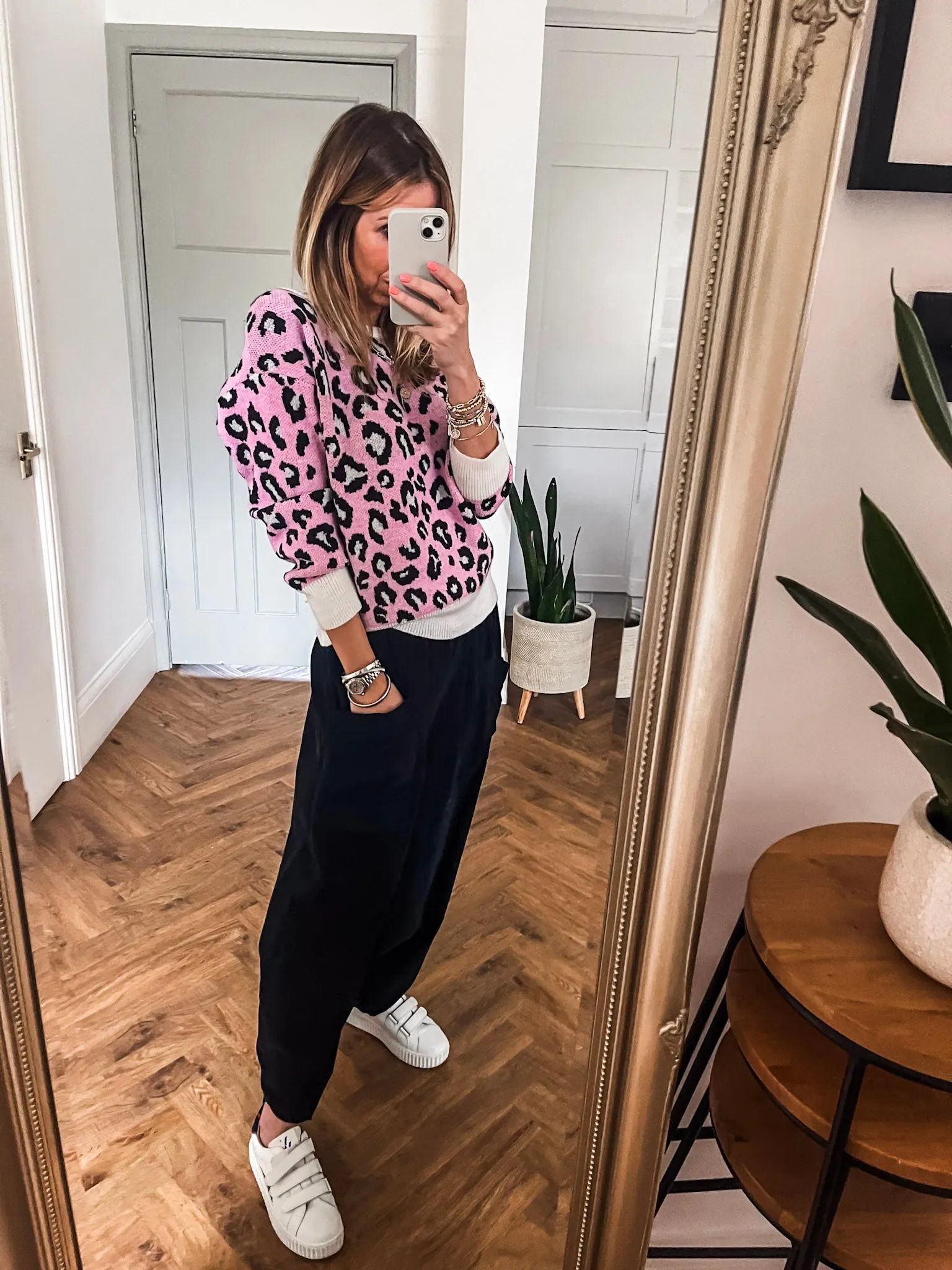 Leopard Bow Knit Jumper