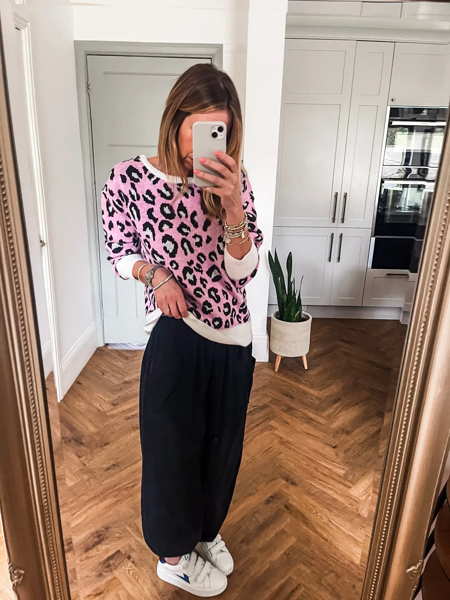 Leopard Bow Knit Jumper