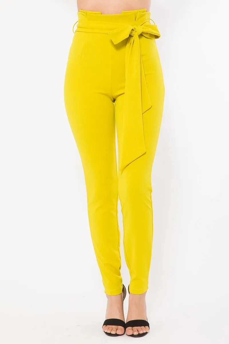 Lime Women's High Waist Fashion Skinny Pants