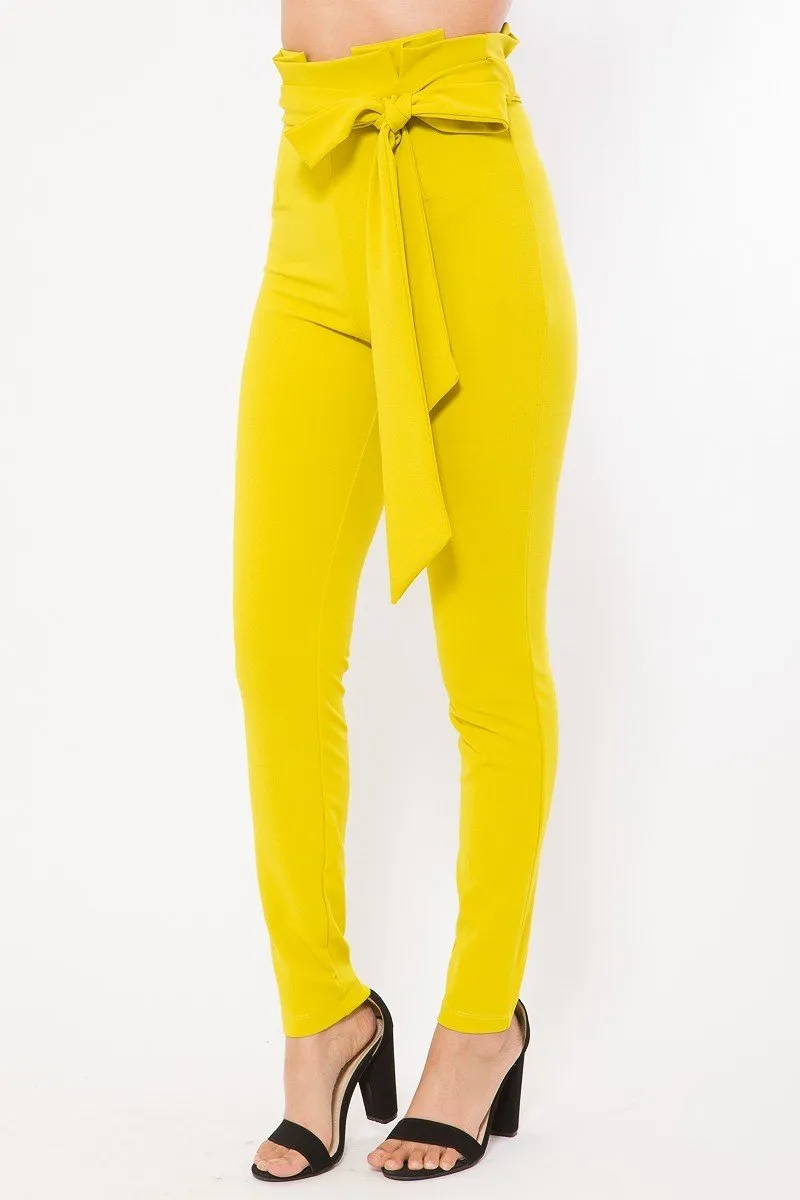 Lime Women's High Waist Fashion Skinny Pants