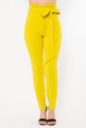 Lime Women's High Waist Fashion Skinny Pants