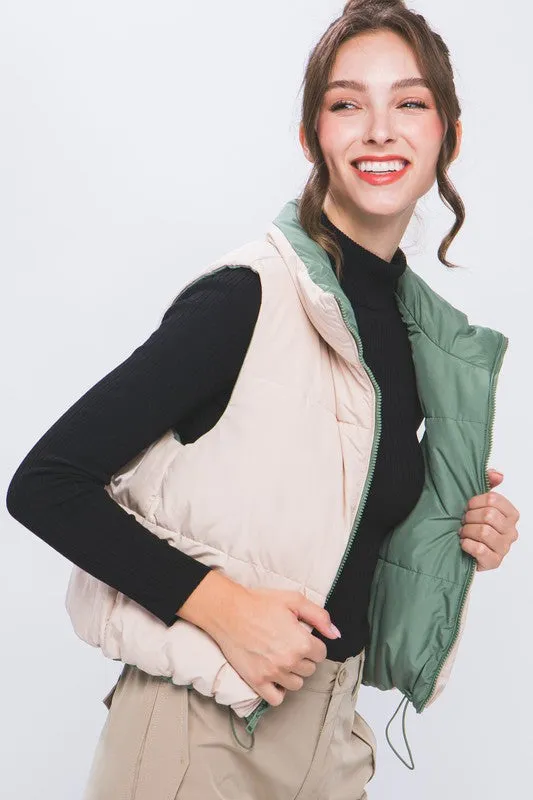 Luxe Reversible Puffer Vest