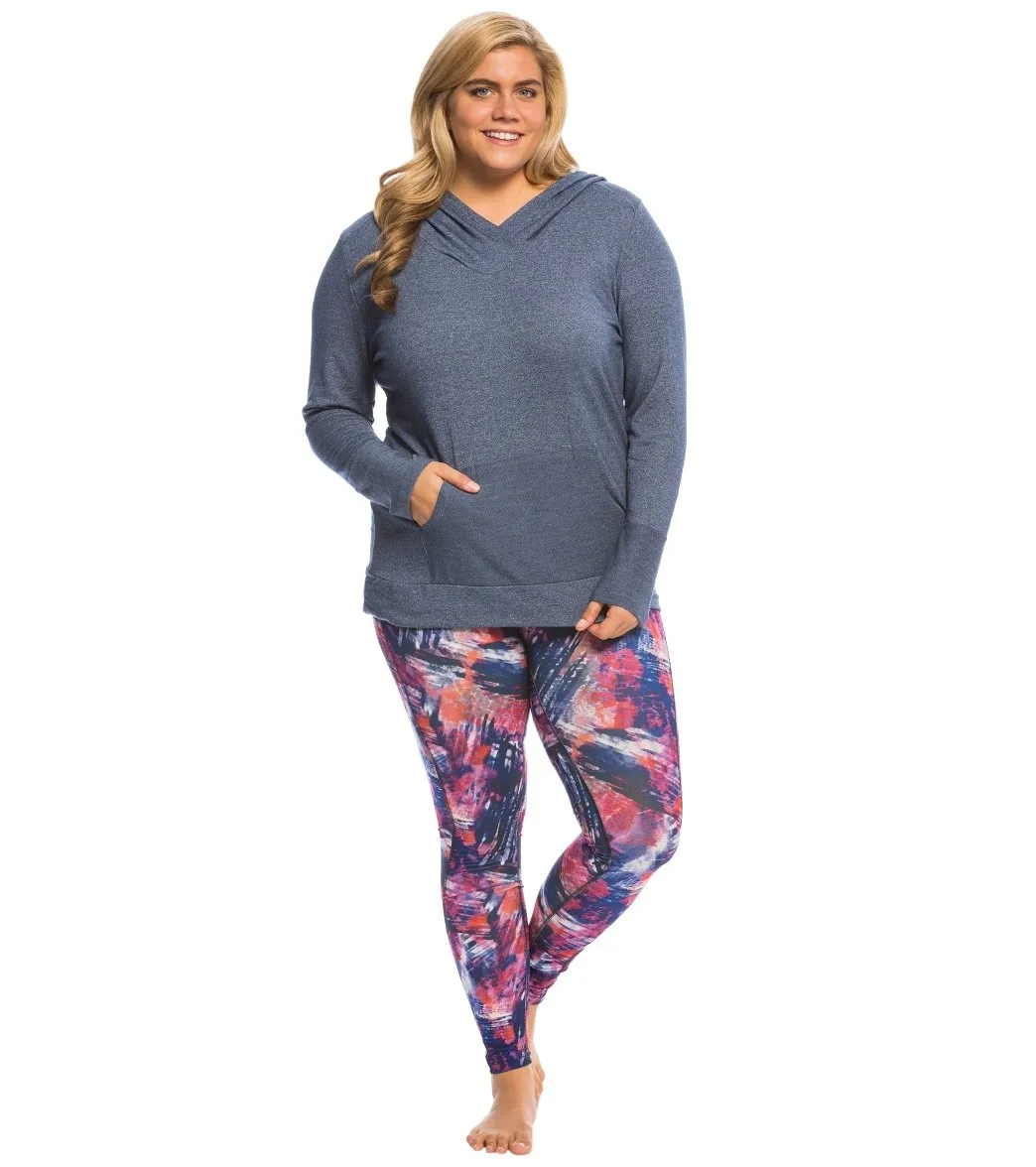 Marika Plus Size Surplice Cowl Hoodie Tunic
