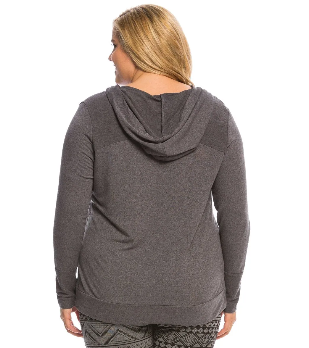 Marika Plus Size Surplice Cowl Hoodie Tunic