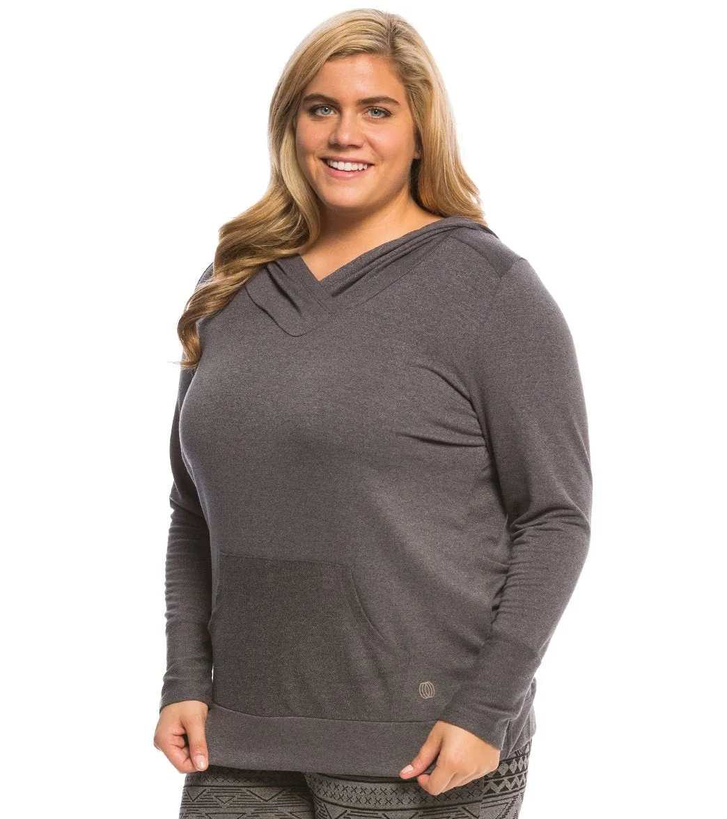 Marika Plus Size Surplice Cowl Hoodie Tunic