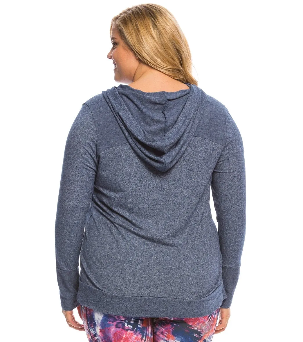 Marika Plus Size Surplice Cowl Hoodie Tunic