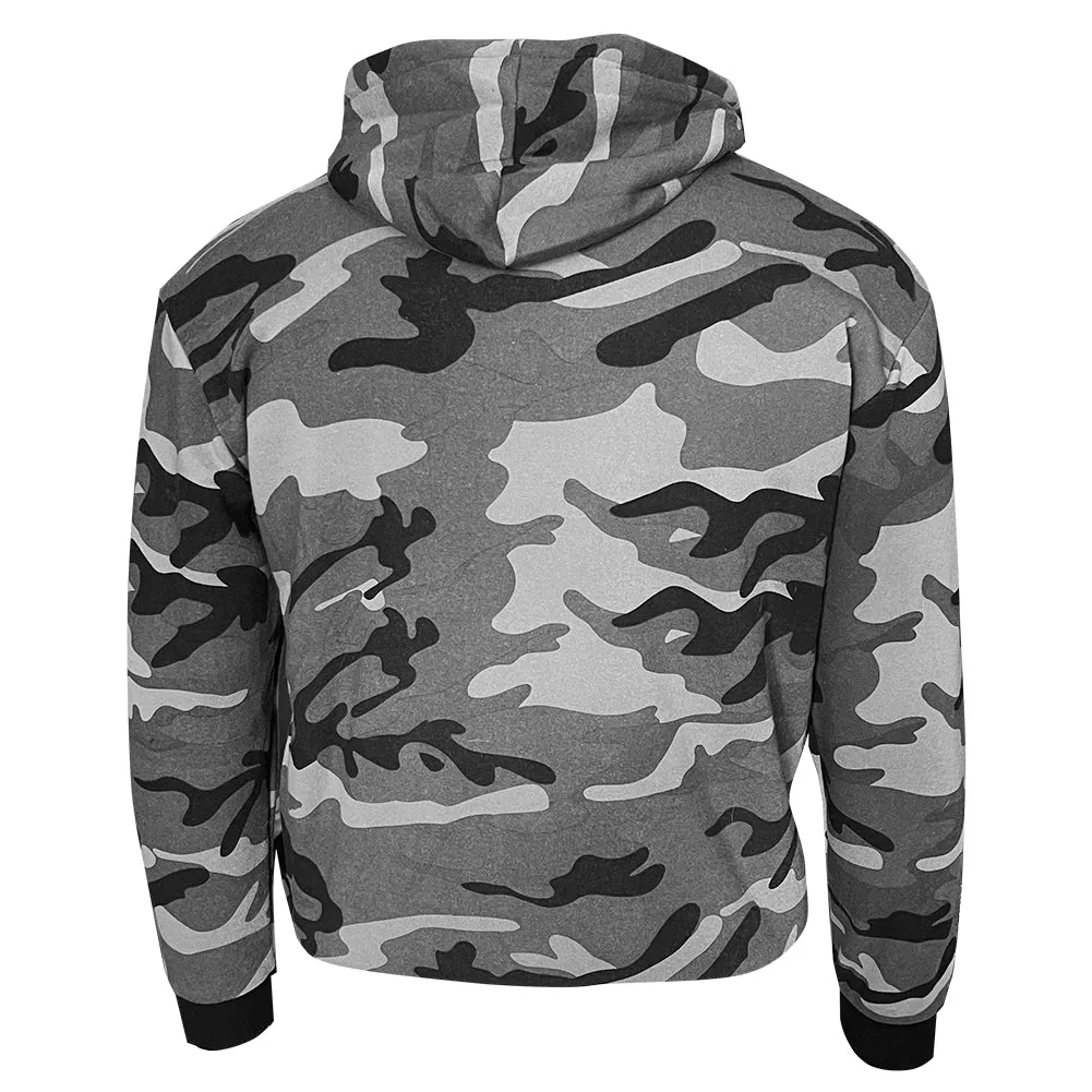 Mens Hoodie Camo Print Soft Athletic Pullover Drawstring Hooded Sweatshirt