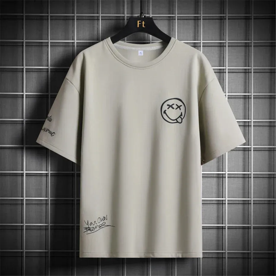 Men's Streetwear T-Shirt - Summer Casual Short Sleeve Top